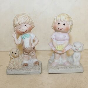 Vintage boy and girl figurines